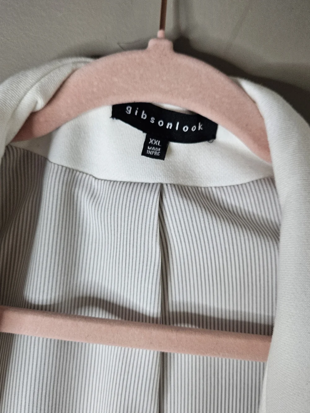 Gibsonlook White Open-Front Women's Blazer With Ptp 25" - Picture 2 of 4